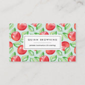 Carte De Visite Professeur | Éducateur | Tutor | Motif Apple (Devant)