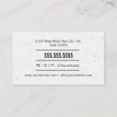 Carte De Visite Professeur en géographie (Dos)