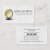 Carte De Visite Professeur en géographie (Devant / Derrière)