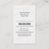 Carte De Visite Professeur en géographie (Dos)