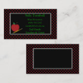 Carte De Visite Professeur et Apple de point de polka (Devant / Derrière)