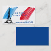 Carte De Visite Professeur français de tuteur français (Devant / Derrière)