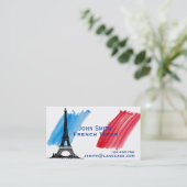 Carte De Visite Professeur français de tuteur français (Debout devant)