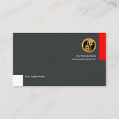 Carte De Visite Professeur gris élégant de guitariste de concert (Dos)