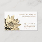 Carte De Visite Professeur Lotus d'instructeur de yoga de Pilates (Dos)