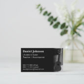 Carte De Visite Professeur moderne, professionnel, d'ukulélé et de (Debout devant)