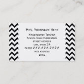 Carte De Visite Professeur noir rouge d'Apple Chevron (Dos)