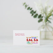 Carte De Visite Professeur ou danseur latin de danse de danse de (Debout devant)