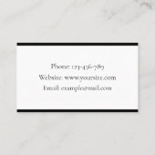 Carte De Visite Professeur privé Enseignant Livre minimaliste (Dos)