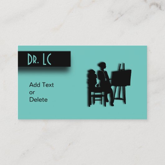 Carte De Visite Professeur / Professeur Accent Turquoise (Dos)