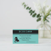 Carte De Visite Professeur / Professeur Accent Turquoise (Debout devant)