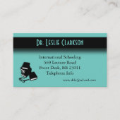 Carte De Visite Professeur / Professeur Accent Turquoise (Devant)