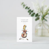 Carte De Visite Professeur Professionnel De Cellist Et De Musique (Debout devant)