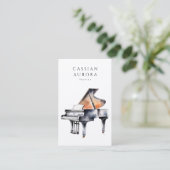 Carte De Visite Professeur Professionnel De Pianiste Et De Piano (Debout devant)