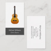 Carte De Visite Professeur Professionnel Guitare Musique Cours (Devant / Derrière)