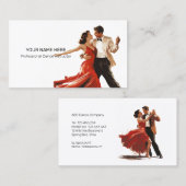 Carte De Visite Professeur professionnel instructeur de danse Spor (Devant / Derrière)