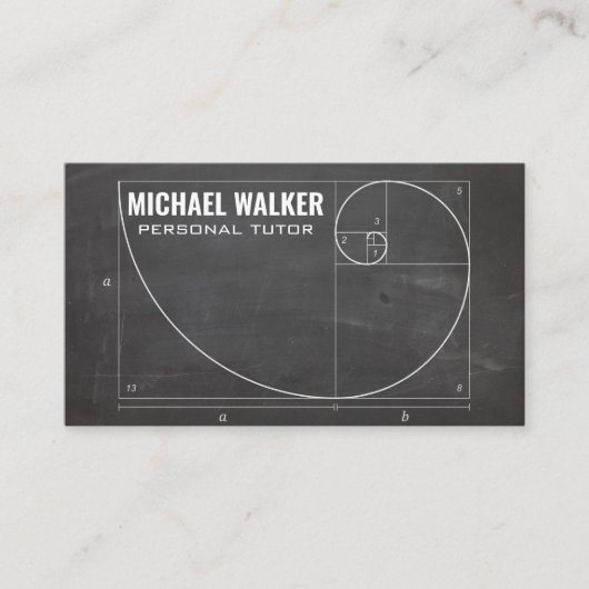 Carte De Visite Professeur | Ratio d'or (Devant)