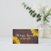 Carte De Visite Professeur rustique social de toile de jute de (Debout devant)