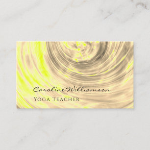 Carte De Visite Professeur Sepia Gold Yellow Shell Yoga