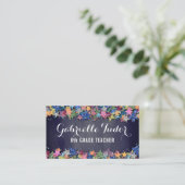 Carte De Visite Professeur social de tableau d'étoiles des médias (Debout devant)