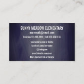 Carte De Visite Professeur social de tableau d'étoiles des médias (Dos)