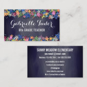 Carte De Visite Professeur social de tableau d'étoiles des médias (Devant / Derrière)