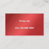 Carte De Visite Professeur suppléant rouge sur appel (Dos)