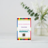 Carte De Visite Professeur | Tuteur, Médias sociaux QR Code voitur (Debout devant)