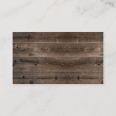 Carte De Visite Professeur Tutor Cute Apple & Worm Barn Wood (Dos)