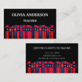 Carte De Visite Professeur | Tutor NE CESSE JAMAIS D'APPRENDRE (Devant / Derrière)