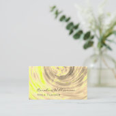 Carte De Visite Professeur unique Creative Swirl Yellow Shell Yoga (Debout devant)