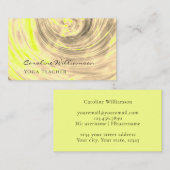 Carte De Visite Professeur unique Creative Swirl Yellow Shell Yoga (Devant / Derrière)