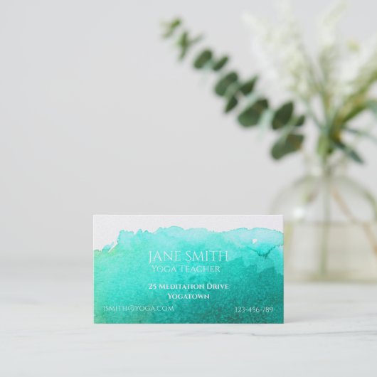 Carte De Visite Professeur Yoga Yoga Instructeur guérisseur médita (Debout devant)
