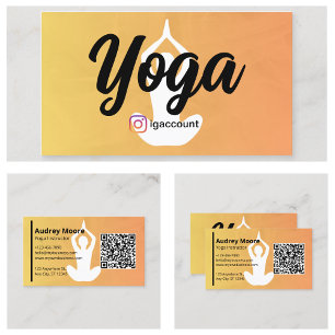 Carte De Visite Professeur Yoga Yoga Instructeur Yoga Studio