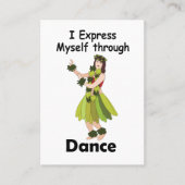 Carte De Visite Professeure de Danse Fille Danseuse Hula (Devant)