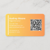 Carte De Visite Professeurs de yoga instructeurs studios de yoga p (Devant)