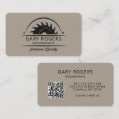 Carte De Visite Profession boisée moderne (Devant / Derrière)