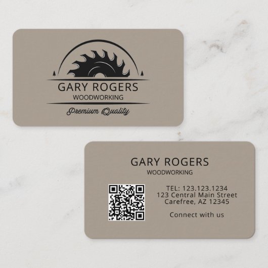 Carte De Visite Profession boisée moderne (Devant / Derrière)