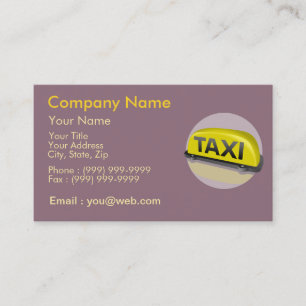 Carte De Visite Profession chauffeur de taxi