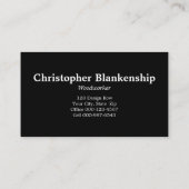 Carte De Visite Profession de menuiserie en bois finie en diagonal (Dos)