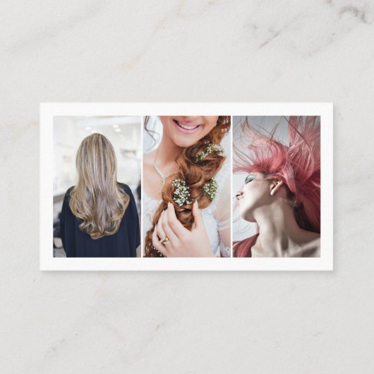 Carte De Visite Profession en Pink Script Ajouter Photos (Dos)