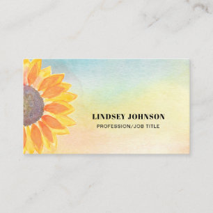 Carte De Visite Profession florale Titre du travail Aquarelle