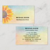 Carte De Visite Profession/Titre Aquarelle Florale (Devant / Derrière)