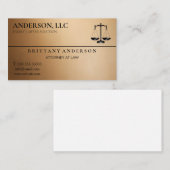 Carte De Visite Professional Attorney at Law Black Scale (Devant / Derrière)