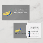 Carte De Visite Professional Auto Detailing & Car Care Services (Devant / Derrière)