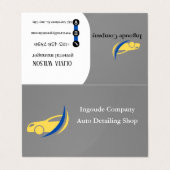Carte De Visite Professional Auto Detailing & Car Care Services (Extérieur déplié)