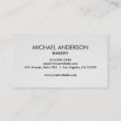 Carte De Visite Professional Bakery Pastry Chef (Dos)