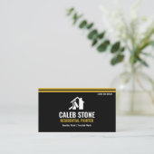 Carte De Visite Professional Black and Gold Residential Painter (Debout devant)