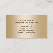Carte De Visite Professional Black & Gold Real Estate Agent (Dos)
