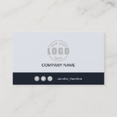 Carte De Visite Professional Black Grey ajoutez votre logo QR Code (Dos)